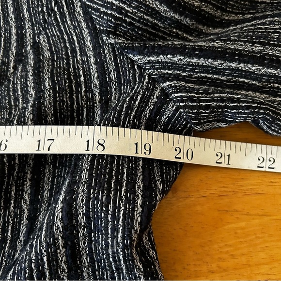 CHICO’S Metallic Thread Tweed Striped Jacket - Picture 10 of 14